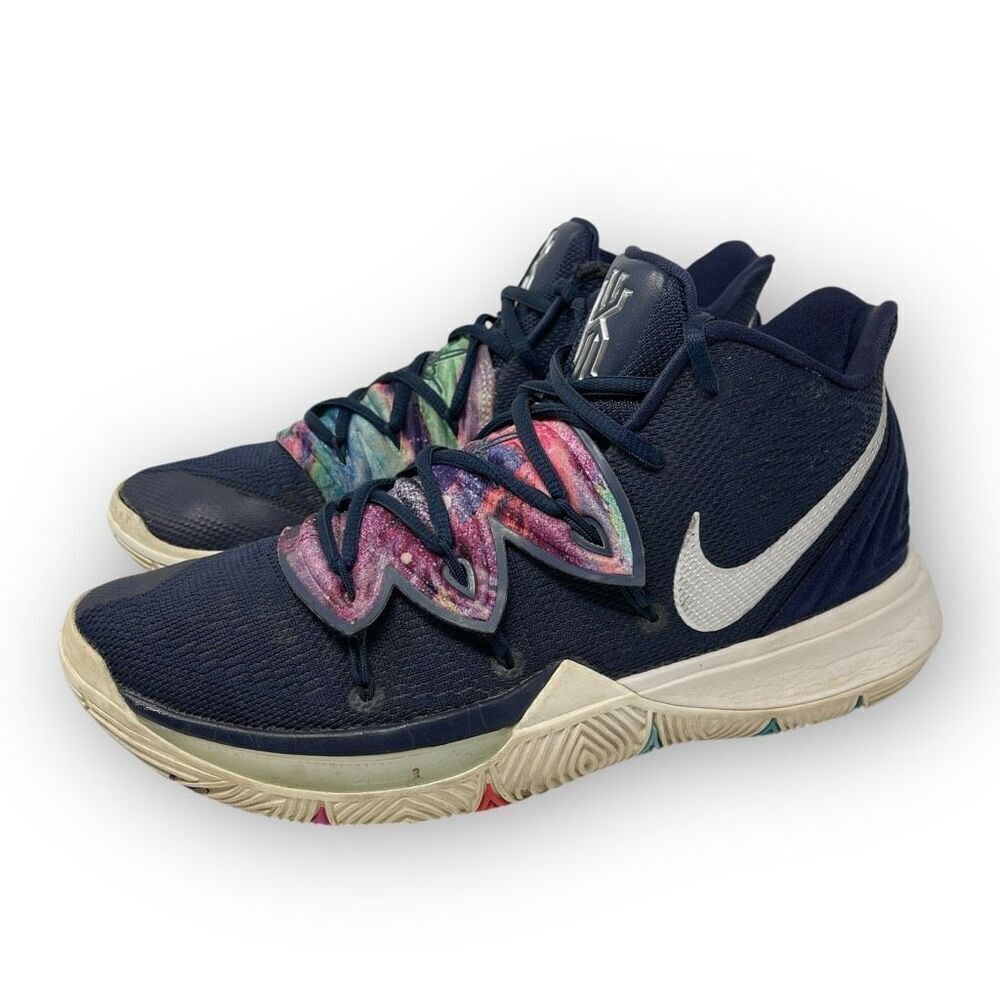 Nike Kyrie 5 Galaxy Basketball Sneaker Shoes Blue AO2918-900 Men’s Size 9.5